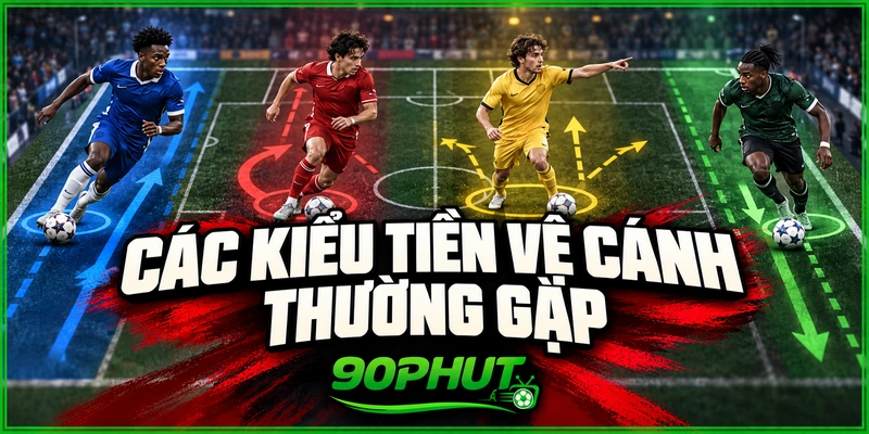 Các kiểu tiền vệ cánh thường gặp Các kiểu tiền vệ cánh thường gặp